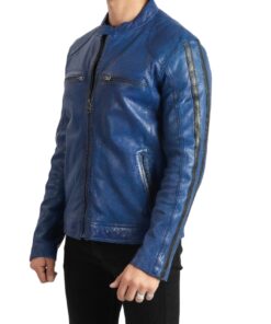 Men leather jacket 112