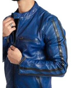 Men leather jacket 113