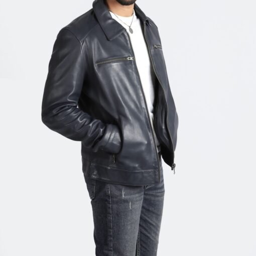 Men leather jacket 117