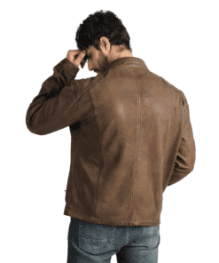 Men leather jacket 129