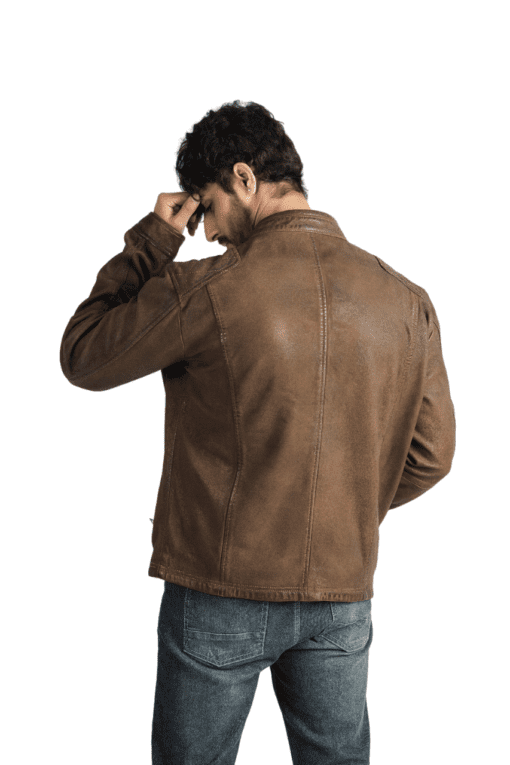 Men leather jacket 129