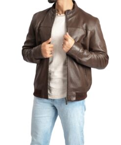 Men leather jacket 138