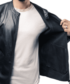 Men leather jacket 88