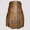 Leather Gladiator Brown Scottish Kilt