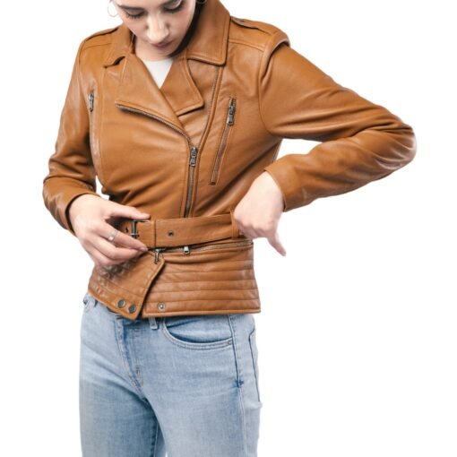 Fashion Designer Brown Leather Jacket