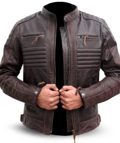 Men leather Jacket 291