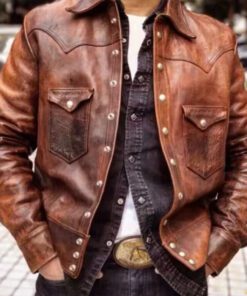 Men leather Jacket 293