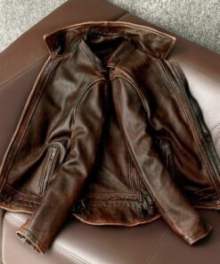 Men leather Jacket 297