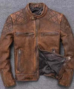 Men leather Jacket 298