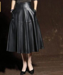 women leather skirt 326