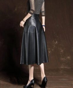 women leather skirt 328