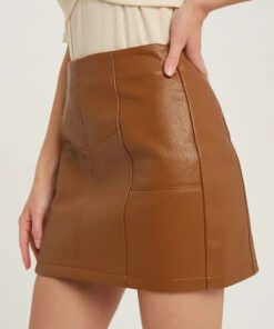 women leather skirt 341