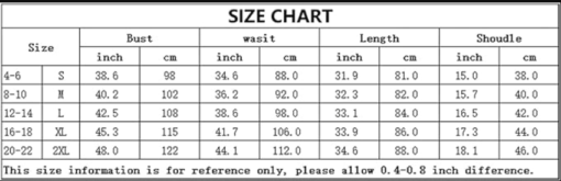 Size Chart Wool Long Coat